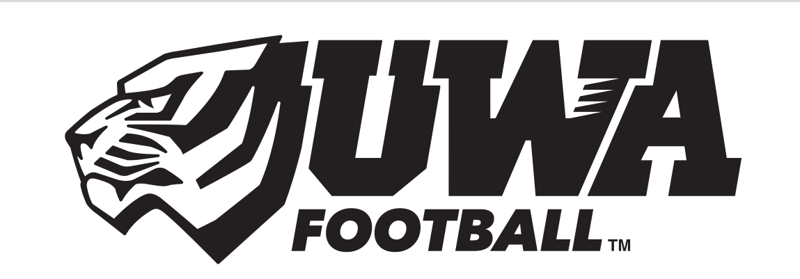 UWA FOOTBALL with tiger head, black variant, cell 41