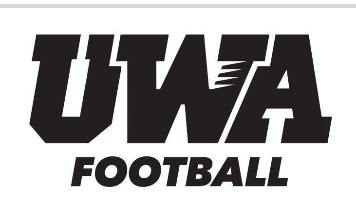 UWA FOOTBALL wordmark, black variant, cell 44