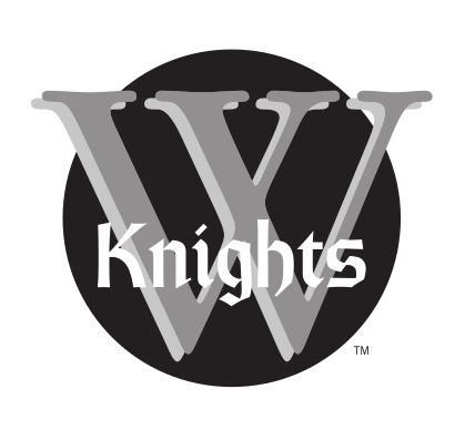 W Knights logo, gray/black/white variant, cell 4