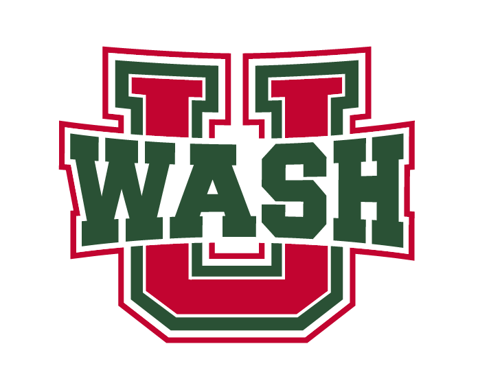 WashU Athletics lettermark, full color variant, cell 201