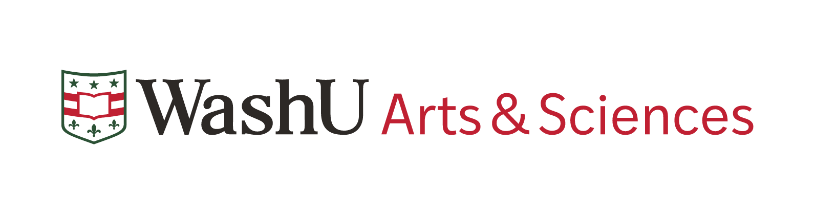 WashU Arts & Sciences logo, horizontal full color variant