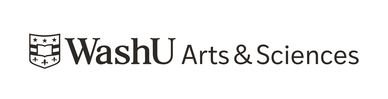 WashU Arts & Sciences logo, horizontal black variant