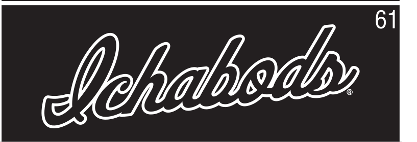 Ichabods script, white on black, outline variant, cell 61
