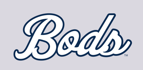 Bods script, blue/white on light grey variant, cell 63