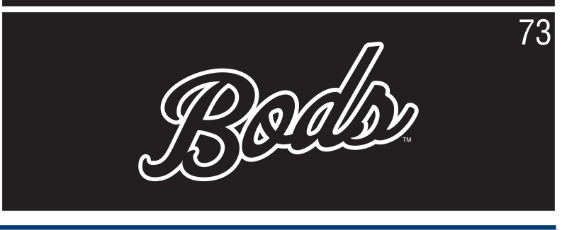 Bods script, white on black, outline variant, cell 73