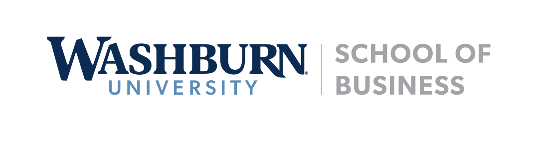 Washburn University School of Business, horizontal color variant, cell 84