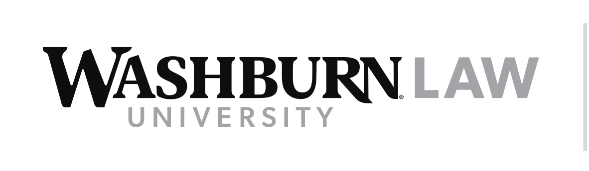 Washburn Law University, horizontal grey variant, cell 100