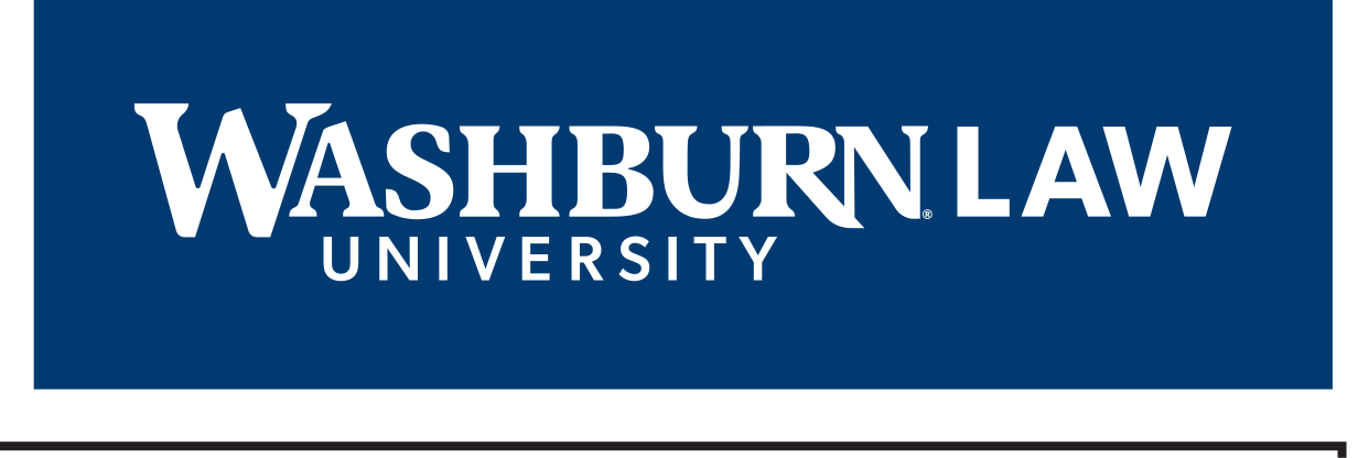 Washburn Law University, horizontal white on blue variant, cell 102