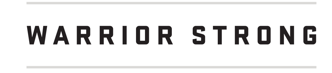 Warrior Strong wordmark, black variant, cell 24
