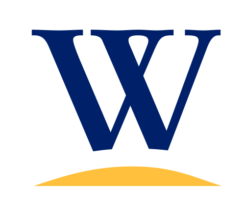 W lettermark with gold swoosh, color variant, cell 5