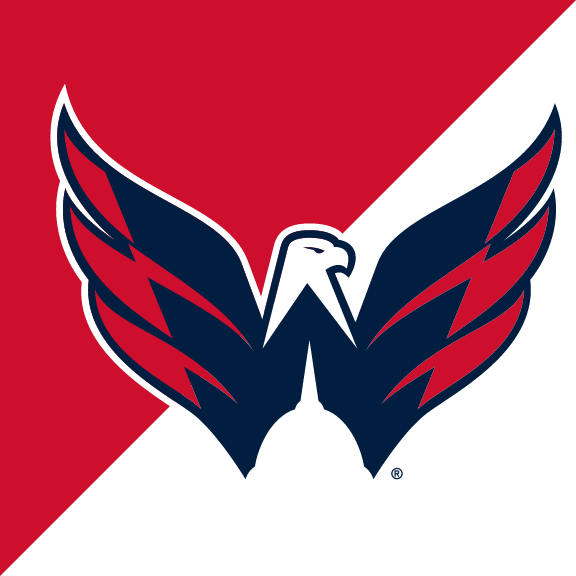 primary logo, full color on red/white variant