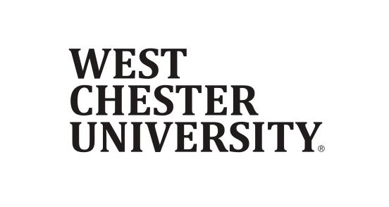 West Chester University wordmark (sans-serif), black on white variant, cell 11