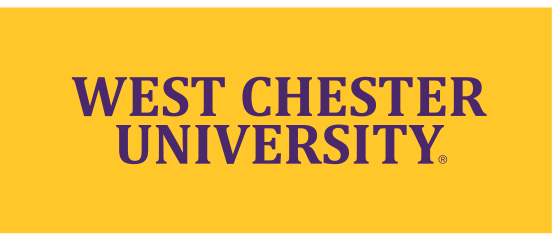 West Chester University wordmark (serif), purple on gold variant, cell 14