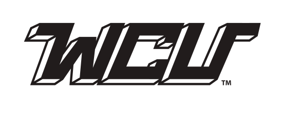WCU wordmark, black/white variant, cell 53