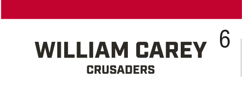 WILLIAM CAREY CRUSADERS wordmark, black on white variant, cell 6