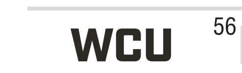WCU lettermark, black on white variant, cell 56