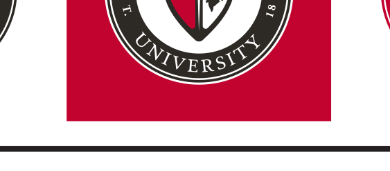university seal, full with motto, shield with cross and lamp, color on black variant, cell 108