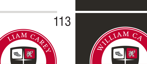 university seal, simplified, shield with cross and lamp, red on white variant, cell 113