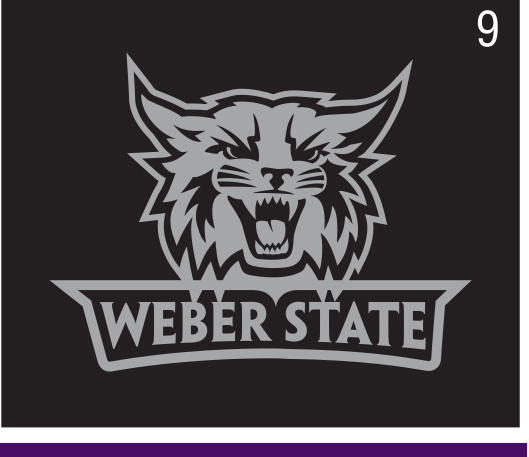 Primary Athletic Logo, gray outline on black variant, cell 9