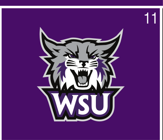 Secondary Athletic Logo, full color on purple variant, cell 11