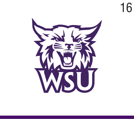 Secondary Athletic Logo, purple outline on white variant, cell 16