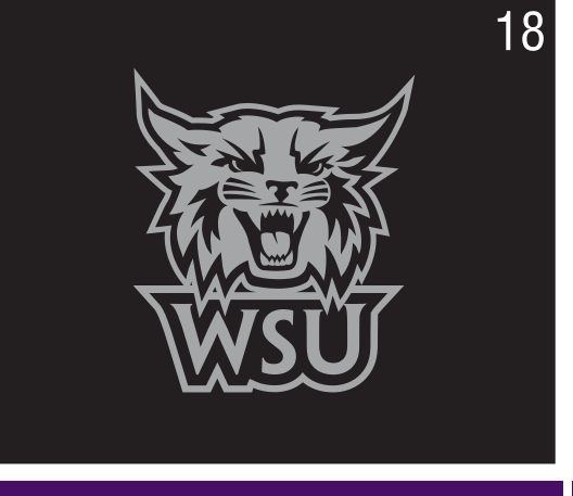 Secondary Athletic Logo, gray outline on black variant, cell 18