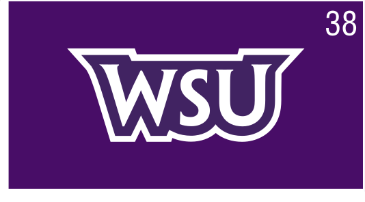 Athletic Lettermark, white on purple variant, cell 38