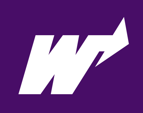 Go W Athletic Mark, white on purple variant, cell 54