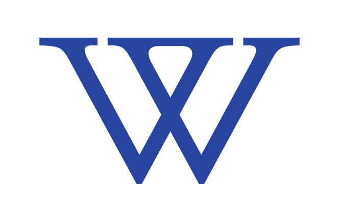 Wellesley College W monogram, blue variant, cell 4