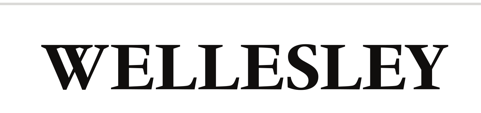 Wellesley wordmark, black variant, cell 11
