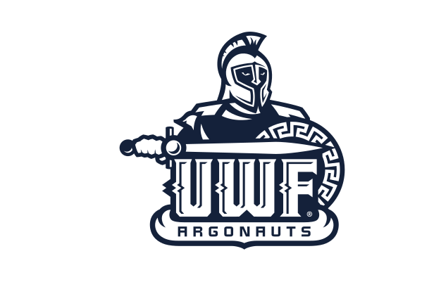 UWF Argonauts primary logo, 1-color navy variant, cell 3