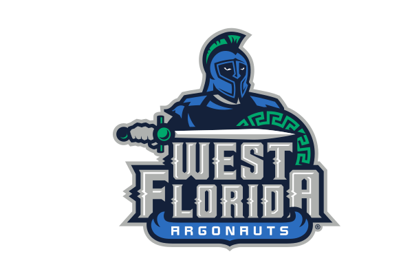 West Florida Argonauts primary logo, full color variant, cell 7