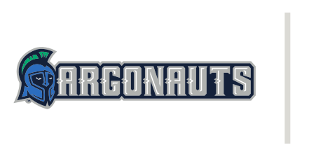 Argonauts wordmark with mascot head, full color variant, cell 31