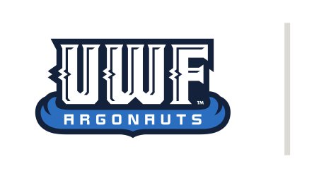 UWF Argonauts stacked wordmark, 1-color navy variant, cell 44