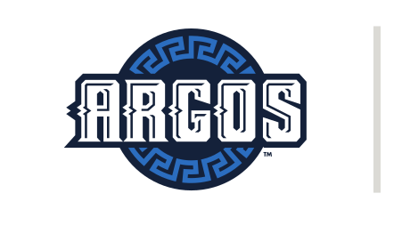 Argos wordmark in circle, 1-color navy variant, cell 62