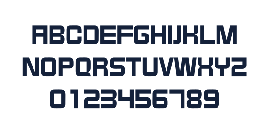 Athletic Font System, black outline variant, cell 117