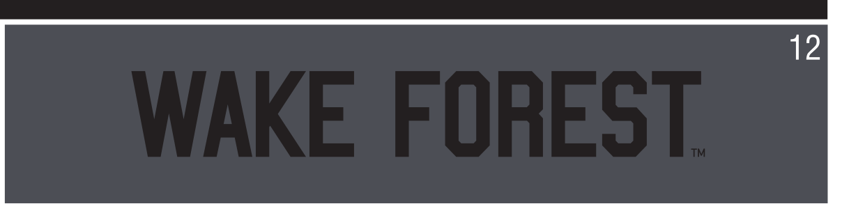 Wake Forest wordmark, horizontal black on gray variant, cell 12