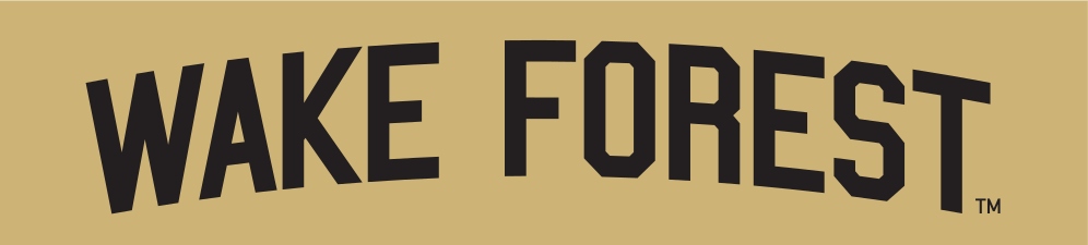 Wake Forest wordmark, serif, black on gold variant, cell 38