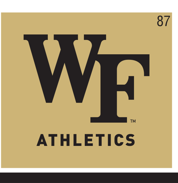 WF ATHLETICS wordmark, black/white on gold variant, cell 87