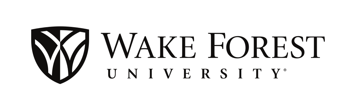 Wake Forest University institutional mark, horizontal black variant, cell 95