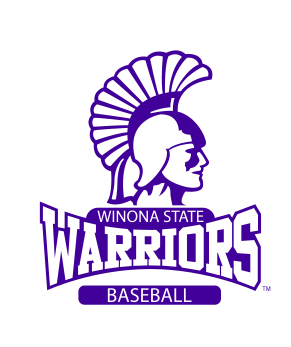 Warriors Baseball logo, purple/black on white variant, cell 61