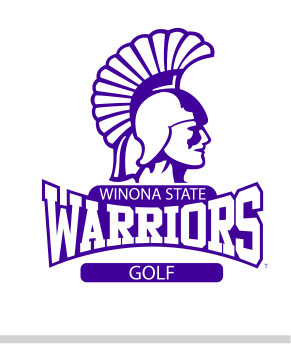 Warriors Golf logo, purple/black on white variant, cell 77