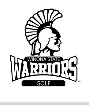 Warriors Golf logo, black/white on white variant, cell 79