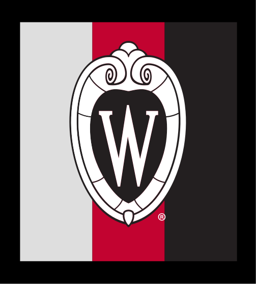 crest mark, white/black on stripes variant