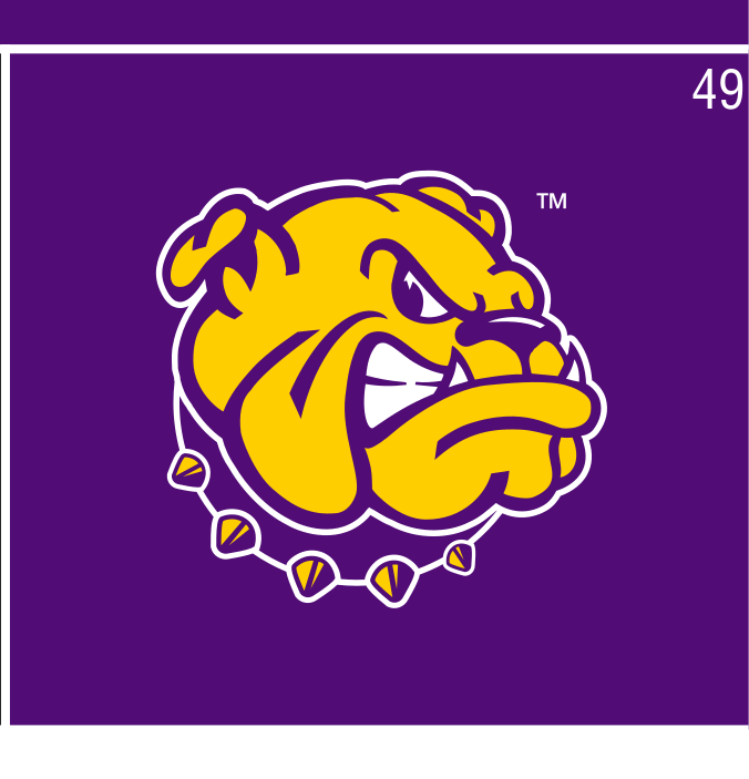 bulldog head, full color on purple variant, cell 49