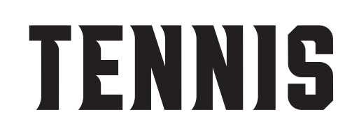 wordmark TENNIS, black variant, cell 75