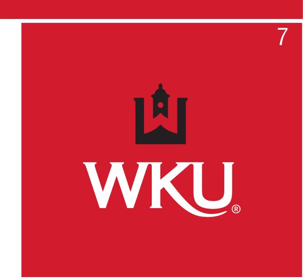WKU cupola lettermark, black/white on red variant, cell 73