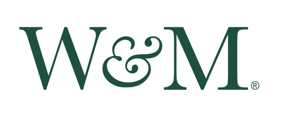W&M lettermark, green with gold outline variant, cell 12