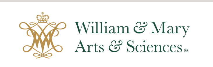 William & Mary Arts & Sciences lockup, gold variant, cell 17