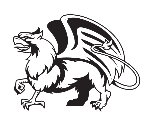 Griffin head, black/white variant, cell 45